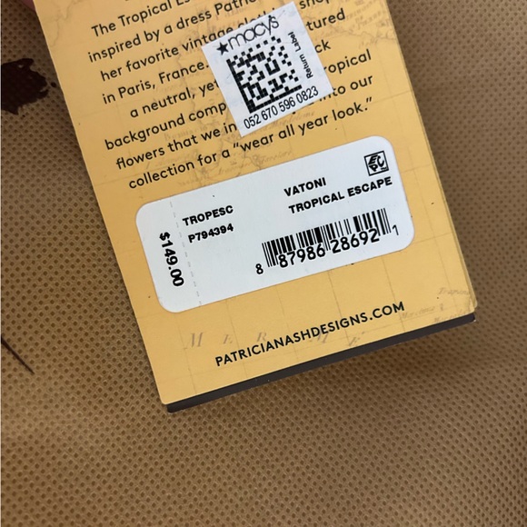 Patricia Nash small tropical print leather backpack - Picture 7 of 7